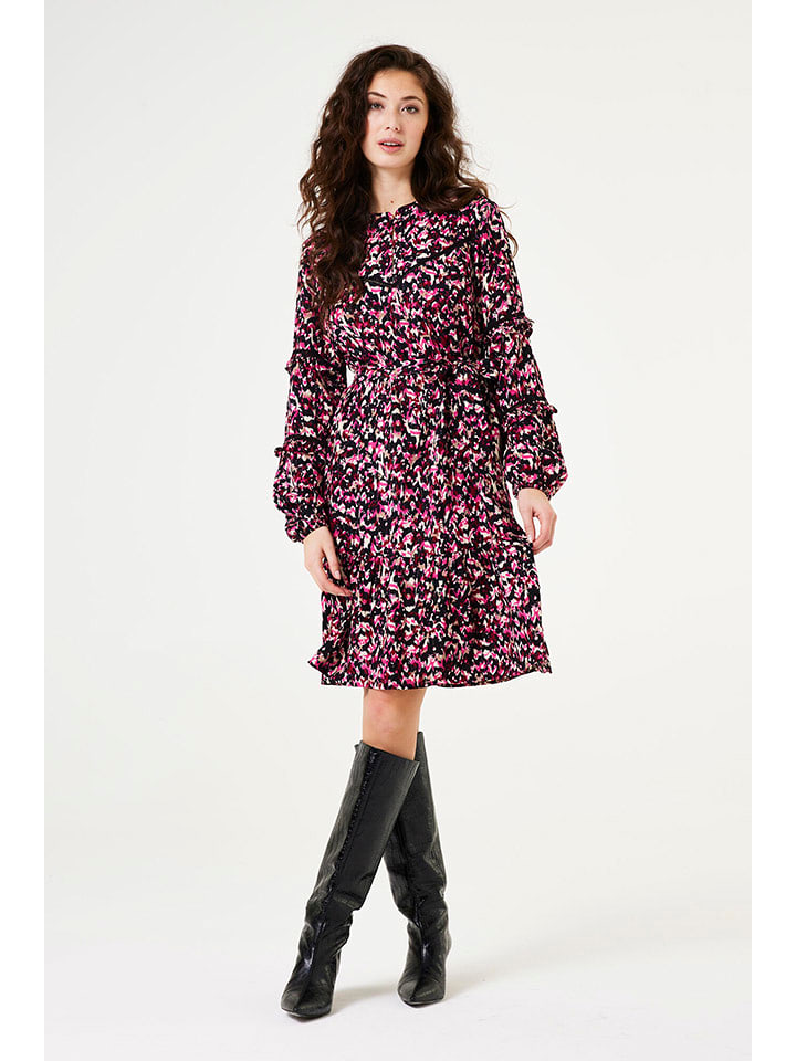 Garcia Sukienka w kolorze różowo-czarnym rozmiar: L