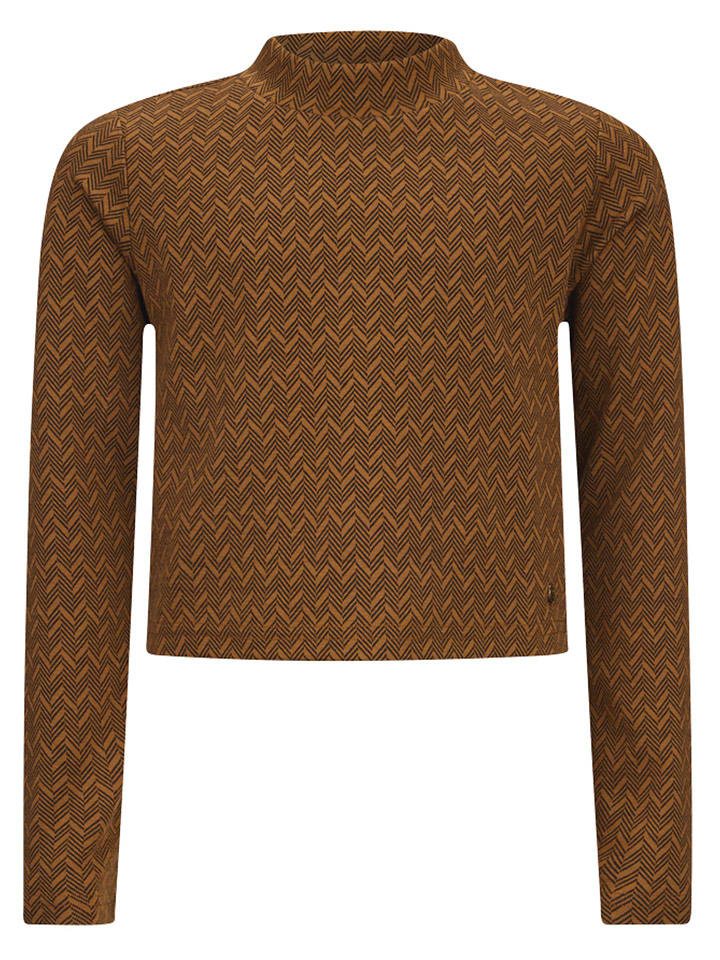 Retour Koszulka "Kris" w kolorze jasnobrązowo-czarnym rozmiar: 134/140