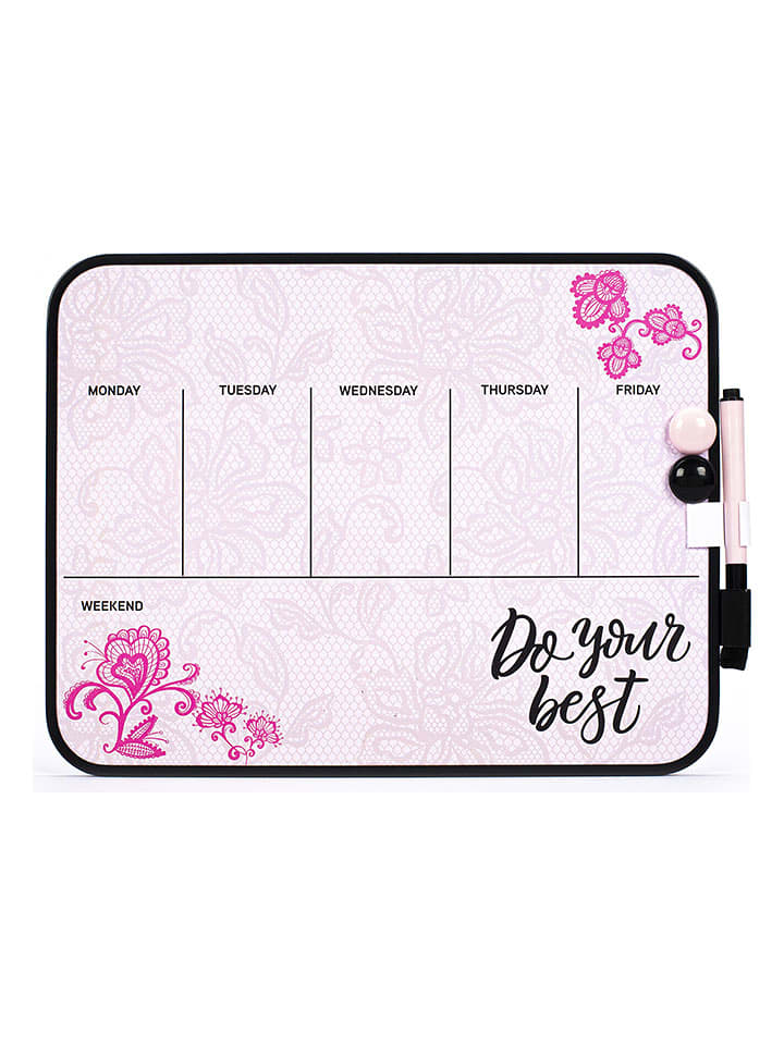 Tri-Coastal Design Tabliczka w kolorze jasnoróżowym do planowania tygodniowego - 21 x 28 cm rozmiar: onesize