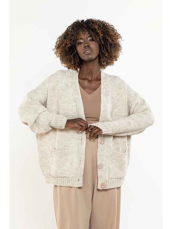 Awama Kardigan w kolorze beżowym rozmiar: S/M