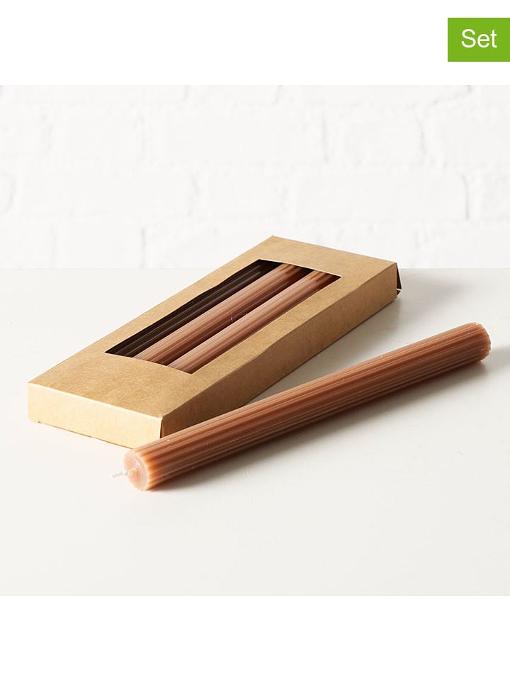 Boltze Świece (4 szt.) "Classic" w kolorze jasnobrązowym - wys. 25 cm rozmiar: onesize