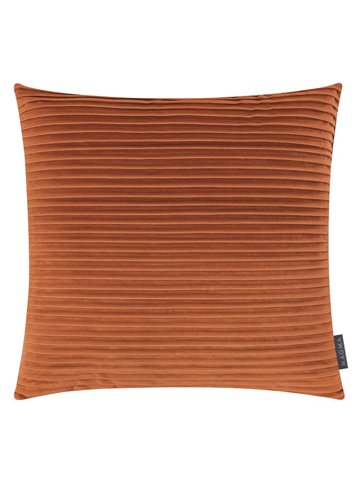 Magma Heimtex Aksamitna poszewka "Selina" w kolorze jasnobrązowym na poduszkę - 50 x 50 cm rozmiar: onesize