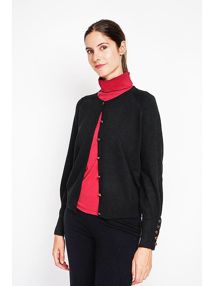 ASSUILI Kardigan w kolorze czarnym rozmiar: 36