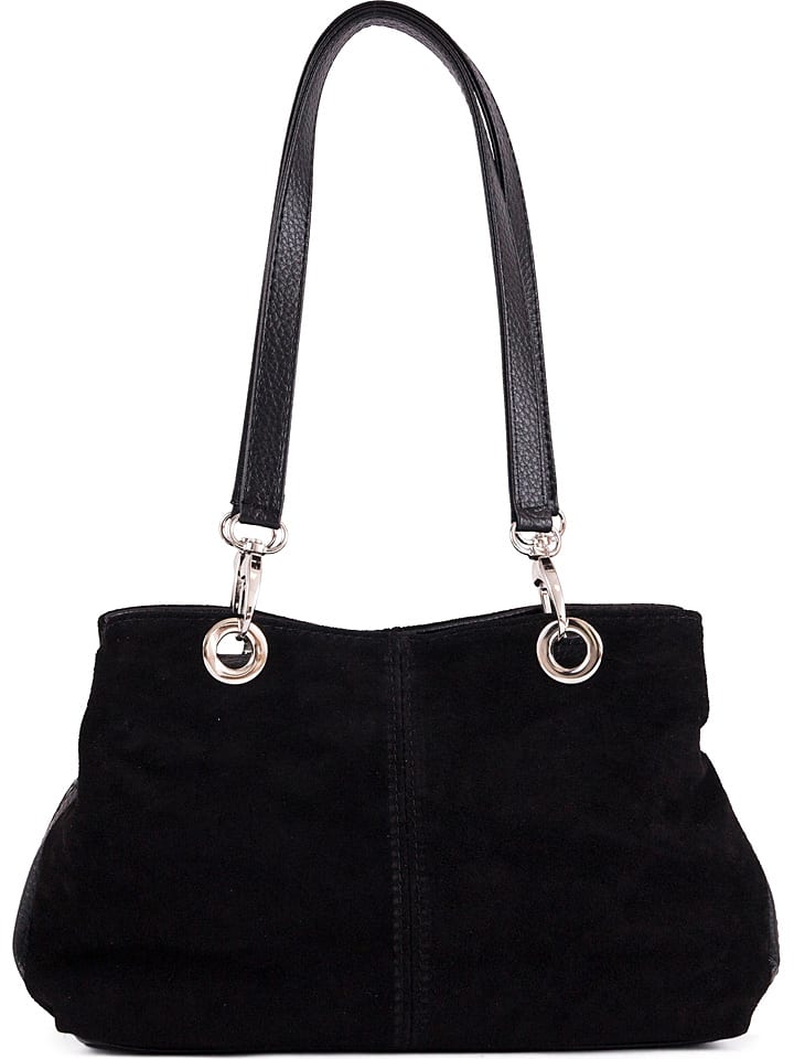 Lia Biassoni Skórzana torebka "Alvo" w kolorze czarnym - 32 x 20 x 14 cm rozmiar: onesize