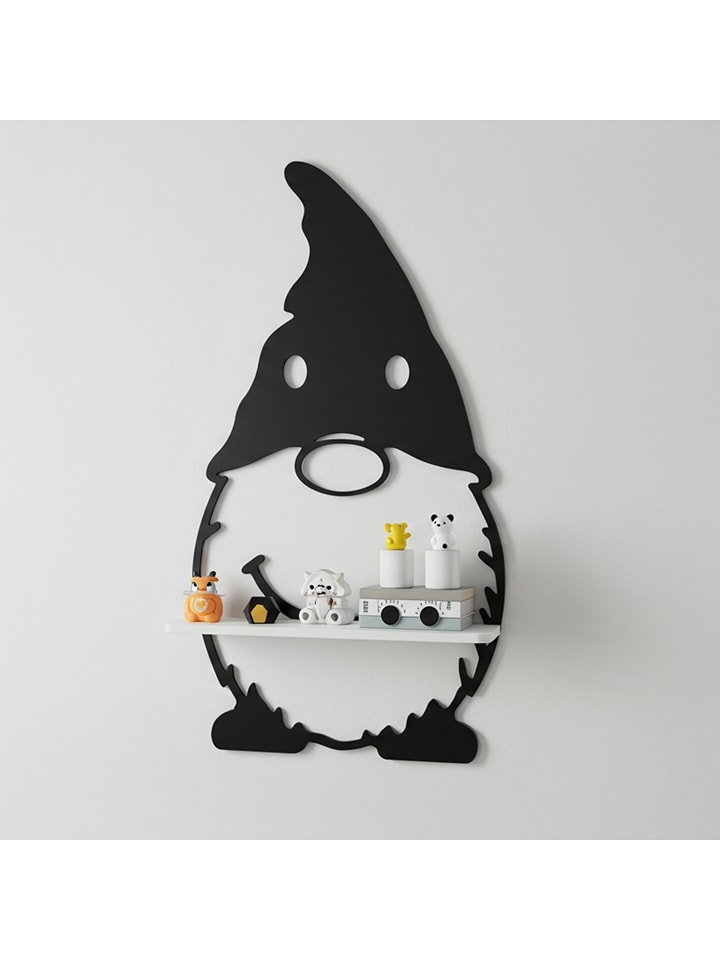 Woody Kids Regał ścienny w kolorze czarno-białym - 25 x 33 x 10 cm rozmiar: onesize