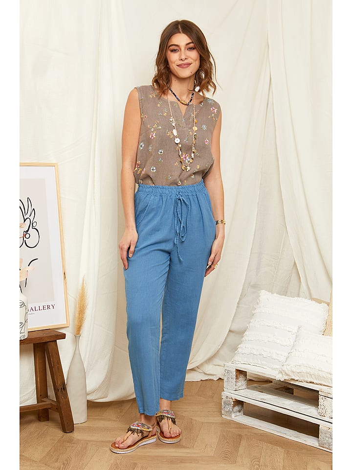 Rodier Lin Lniany top w kolorze szarobrązowym rozmiar: L/XL