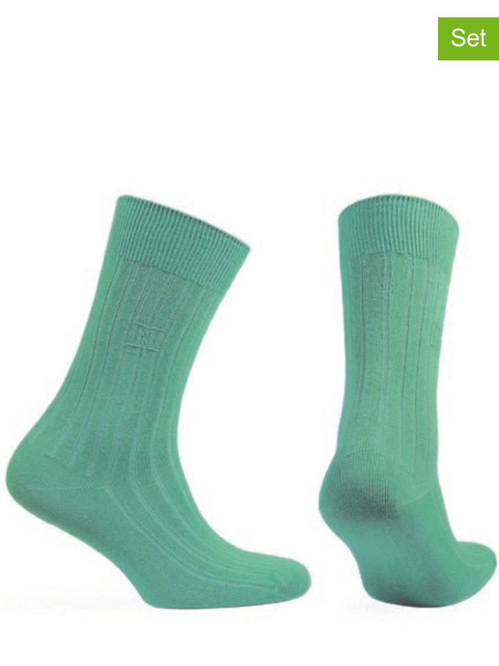 Norfolk Skarpety (3 pary) w kolorze zielonym rozmiar: M