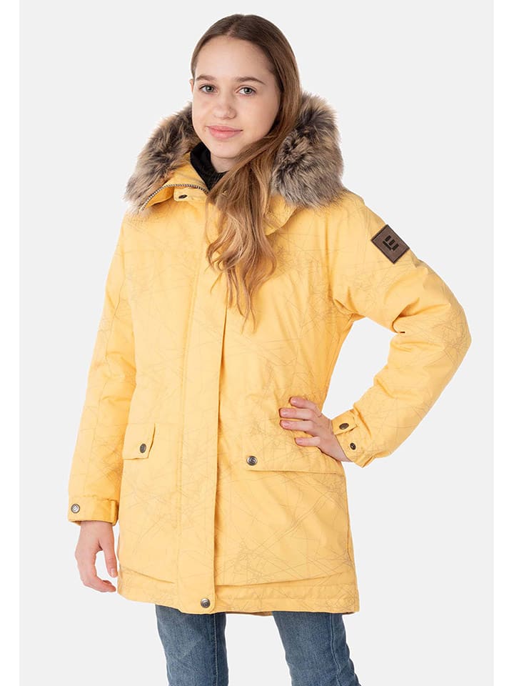 LENNE Parka zimowa "Pearl" w kolorze żółtym rozmiar: 134