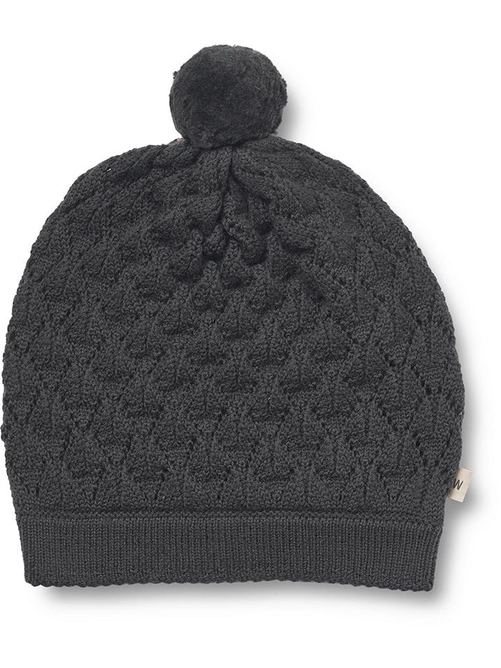 Wheat Wełniana czapka "Ezel" w kolorze czarnym rozmiar: 54/55 cm