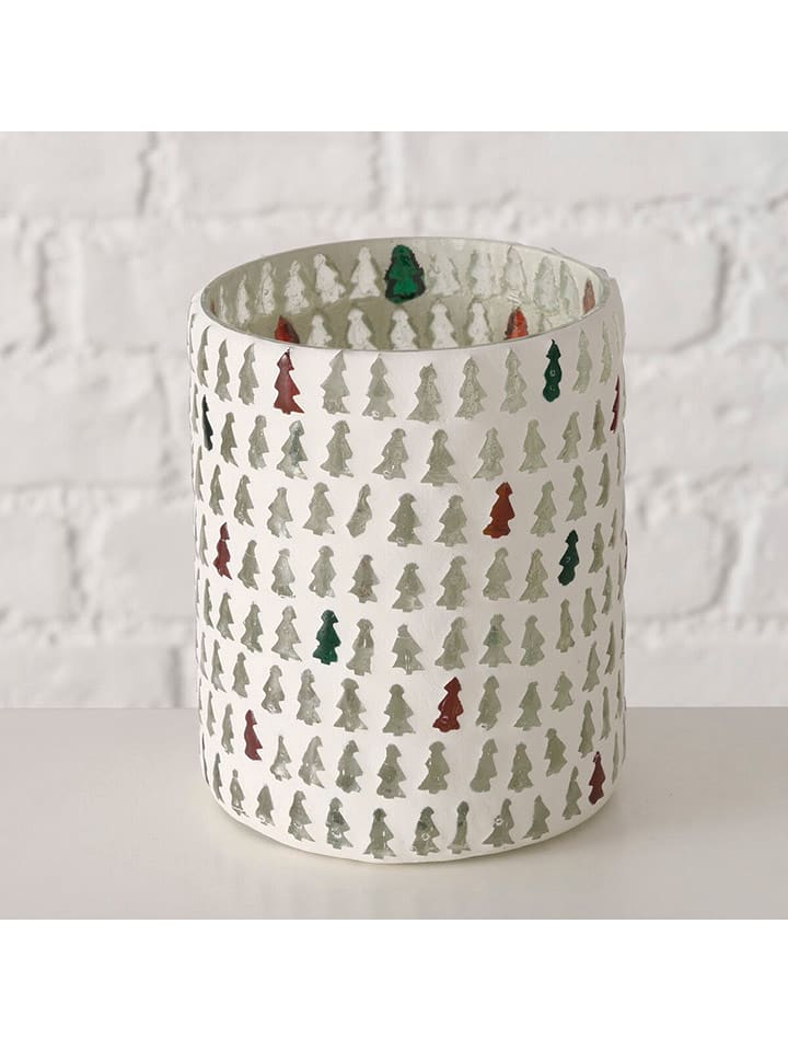 Boltze Świecznik "Madline" w kolorze białym - wys. 13 cm rozmiar: onesize