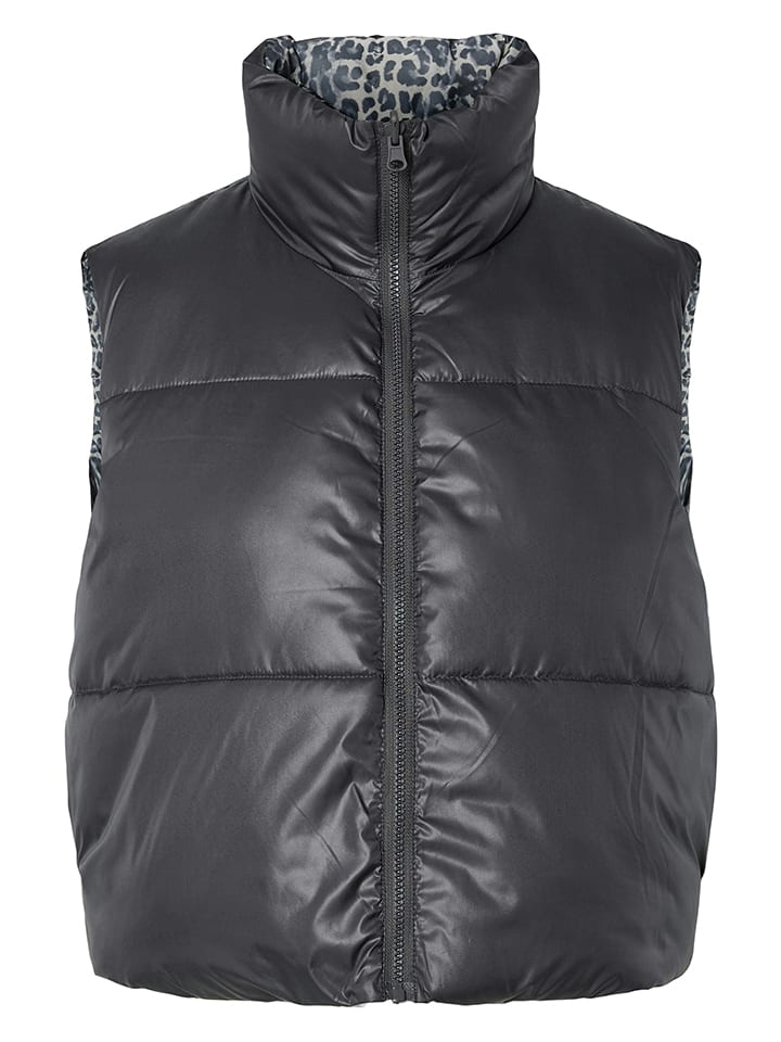 Pieces Kamizelka pikowana w kolorze szarym rozmiar: L