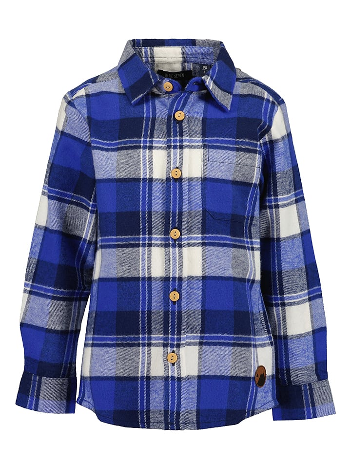 Blue Seven Koszula w kolorze niebiesko-białym rozmiar: 92