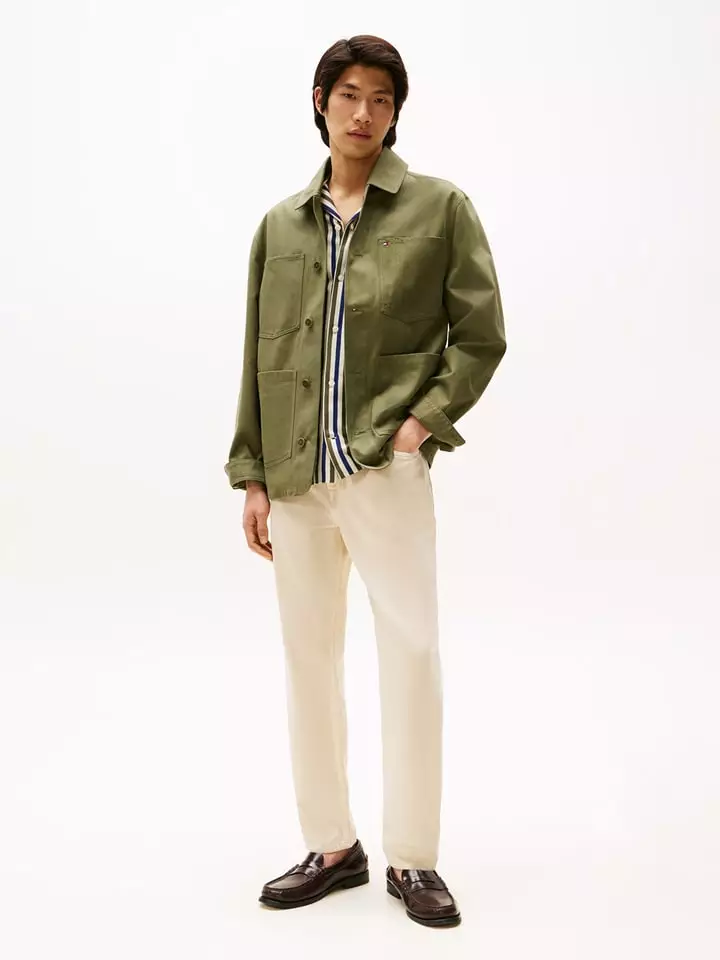 TOMMY JEANS Dżinsy - Tapered fit - w kolorze beżowym rozmiar: W40/L32