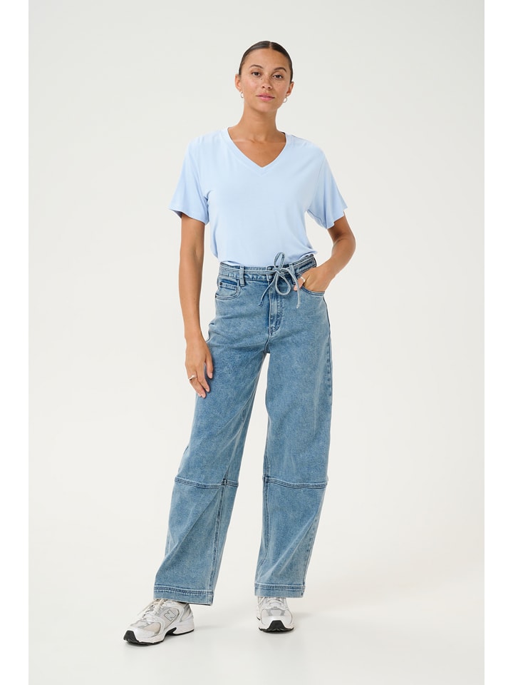 Kaffe Koszulka w kolorze błękitnym rozmiar: M