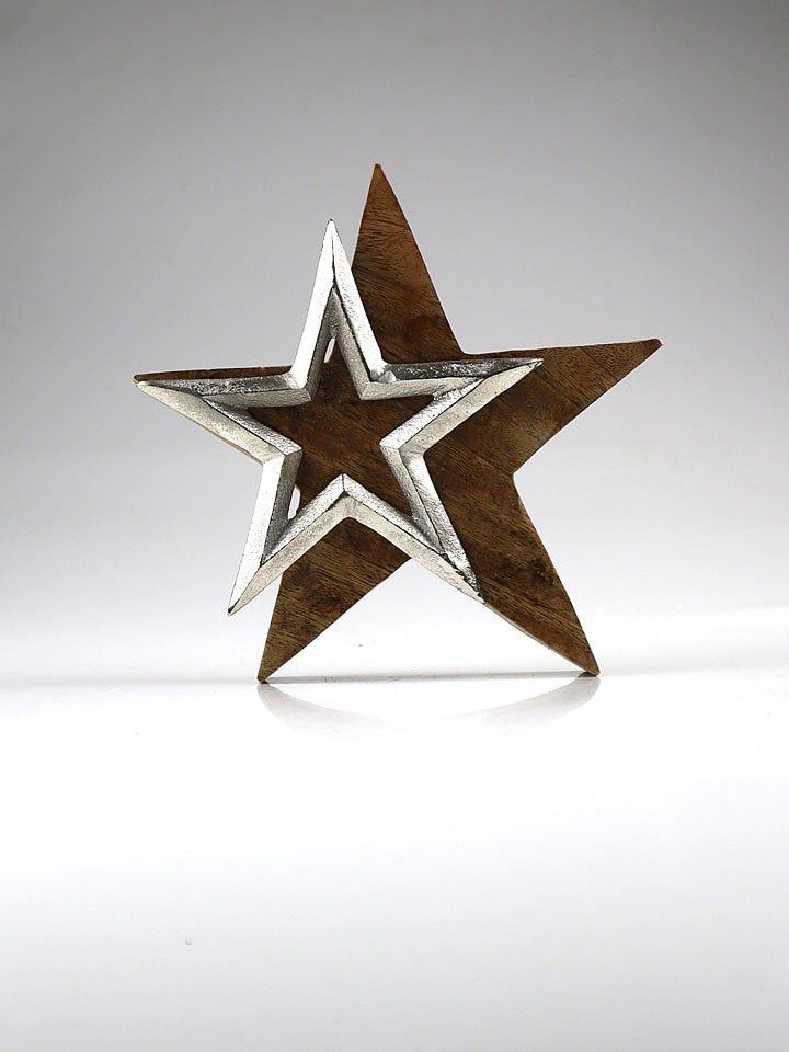 AM Design Figurka dekoracyjna w kolorze srebrno-brązowym - 21 x 21 cm rozmiar: onesize