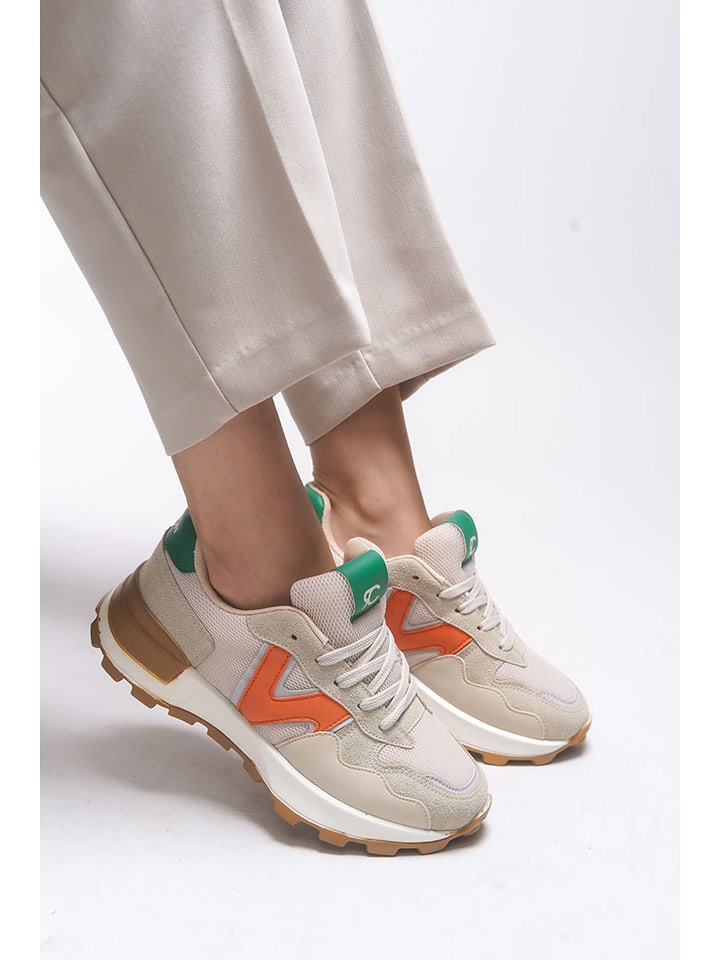trendyol Sneakersy w kolorze beżowym rozmiar: 38