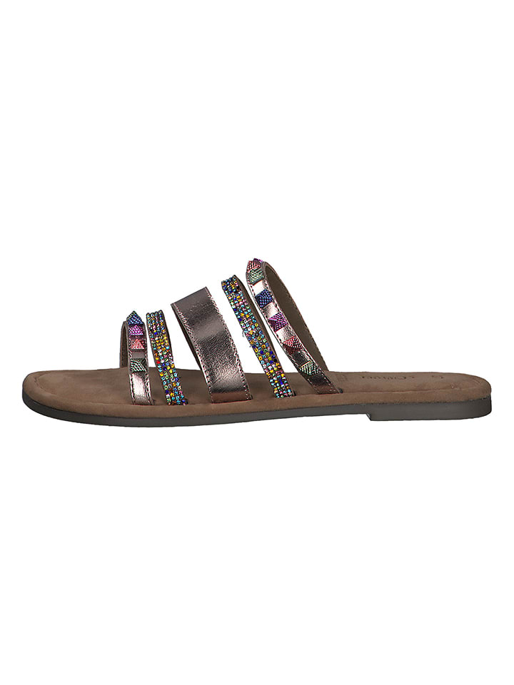 s.Oliver Skórzane klapki ze wzorem rozmiar: 38