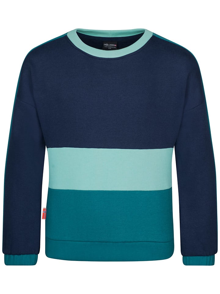 Trollkids Bluza "Verdal" w kolorze granatowym rozmiar: 110