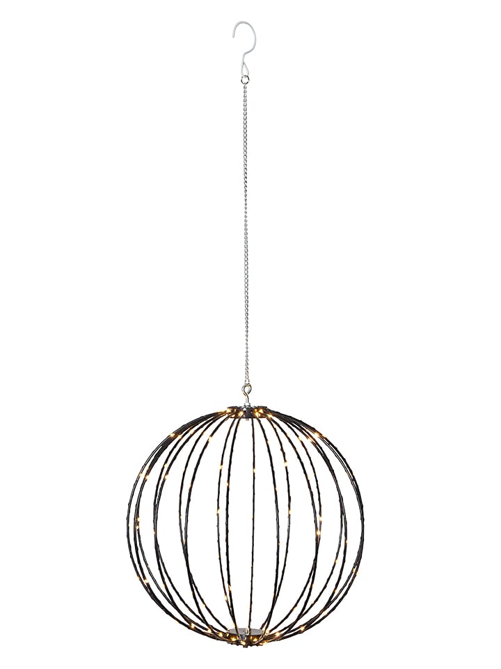 STAR Trading Dekoracyjna zawieszka LED "Mounty" w kolorze czarnym - Ø 40 cm rozmiar: onesize