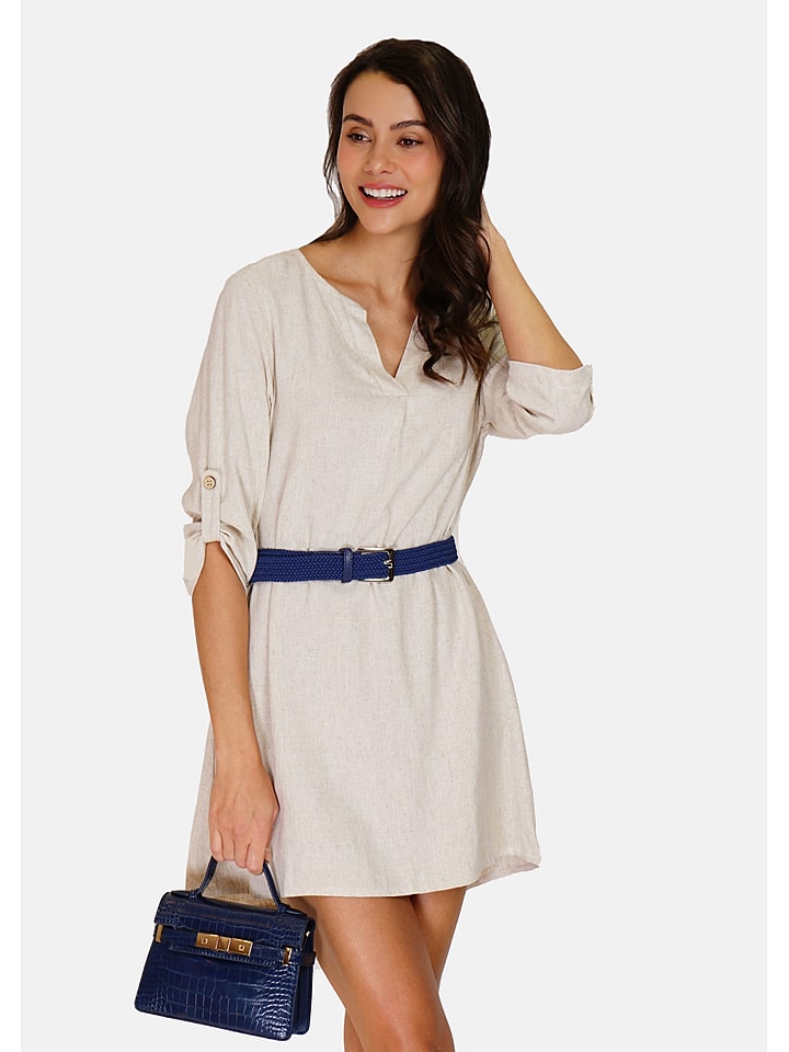 Le Jardin du Lin Sukienka w kolorze kremowym rozmiar: 38