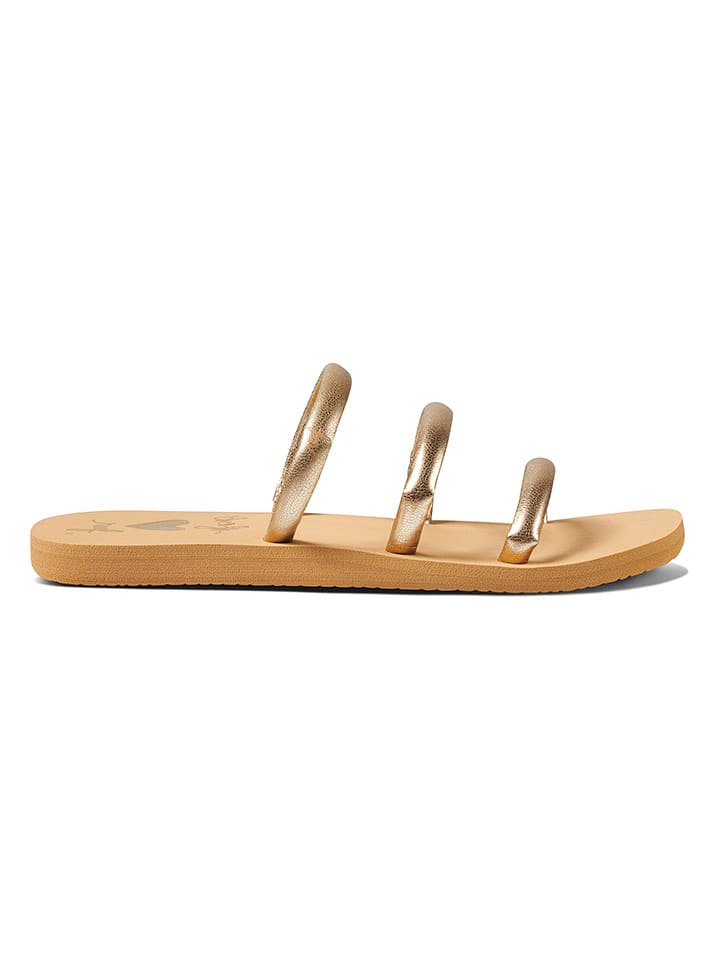 Reef Klapki w kolorze beżowo-złotym rozmiar: 40