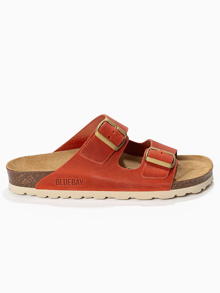 Bluebay Skórzane klapki "Aristote" w kolorze pomarańczowym rozmiar: 41