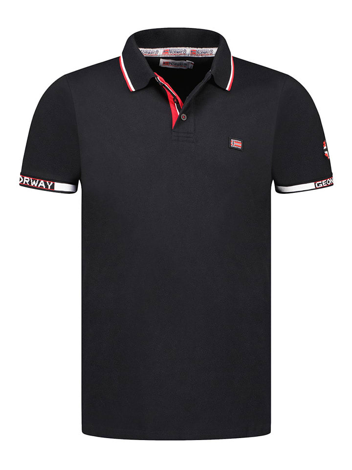 Geographical Norway Koszulka polo "Kauge" w kolorze czarnym rozmiar: S