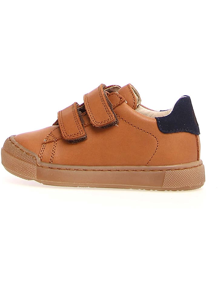 Naturino Skórzane sneakersy "Eindhoven" w kolorze jasnobrązowym rozmiar: 35