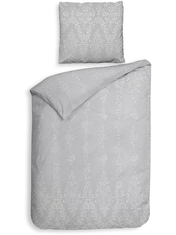 Heckett Lane Komplet pościeli "Lacey" w kolorze szarym rozmiar: 260x220 cm