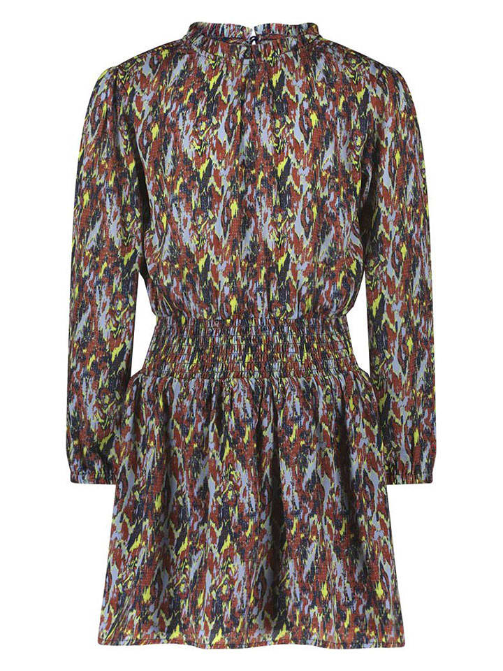 B.Nosy Sukienka "Dee" w kolorze brązowo-błękitno-czarnym rozmiar: 134