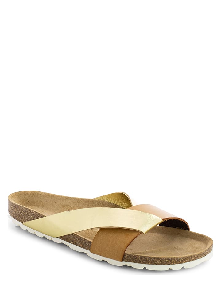 Sunbay Klapki "Rita" w kolorze złoto-karmelowym rozmiar: 40