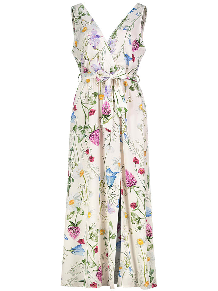 Sublevel Sukienka w kolorze kremowym ze wzorem rozmiar: M/L