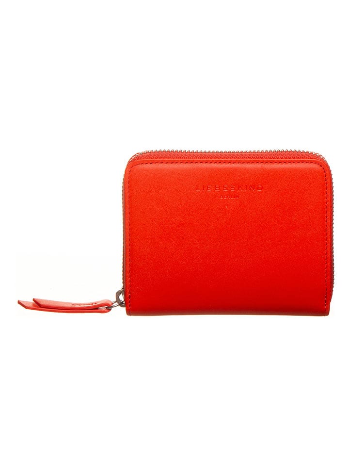 Liebeskind Berlin Skórzany portfel w kolorze pomarańczowym - 10 x 7 x 2 cm rozmiar: onesize
