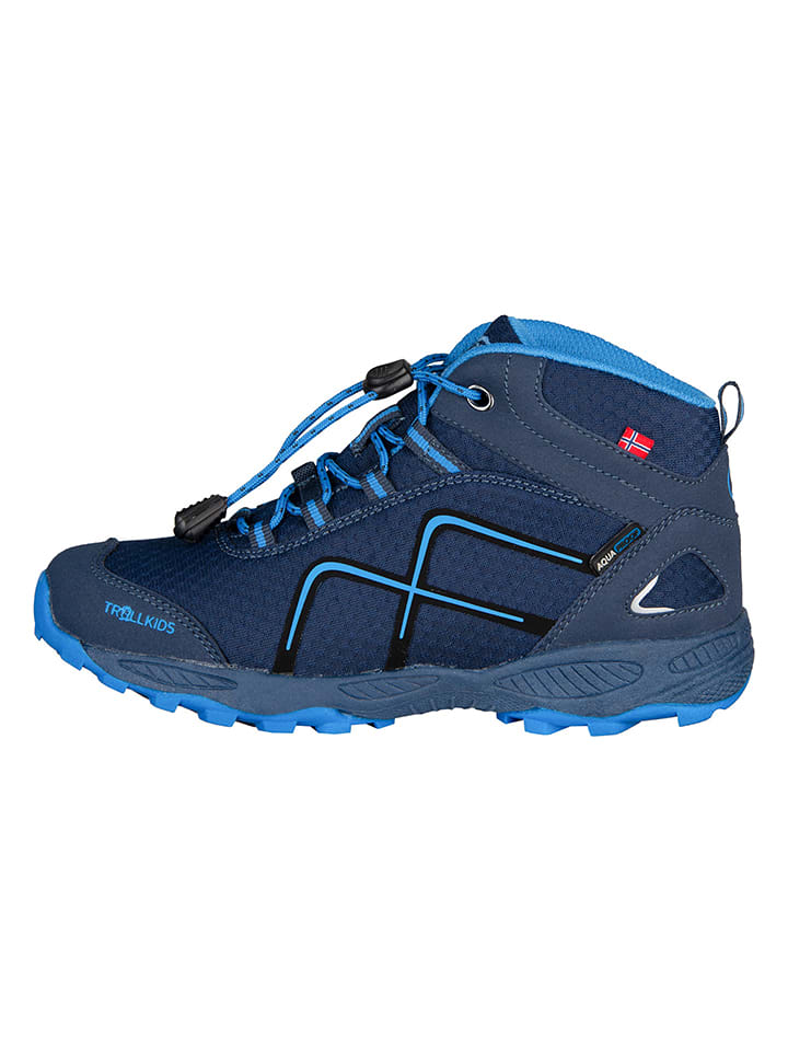Trollkids Buty trekkingowe "Nordland Hiker Mid" w kolorze granatowo-niebieskim rozmiar: 28