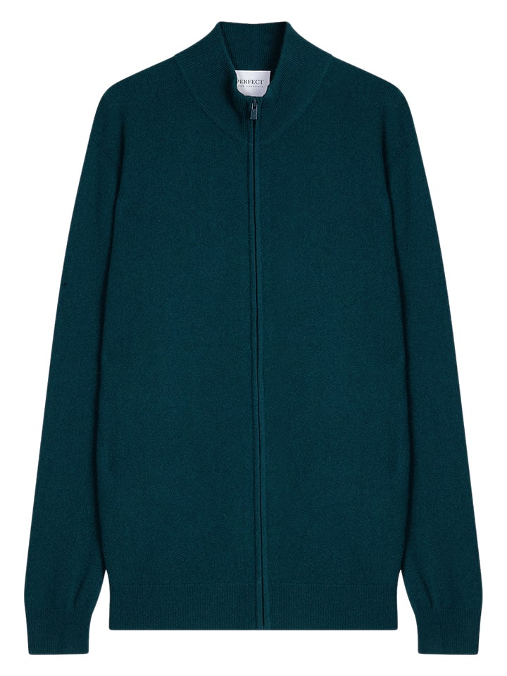 Perfect Cashmere Kaszmirowy kardigan "Cody" w kolorze morskim rozmiar: XXL