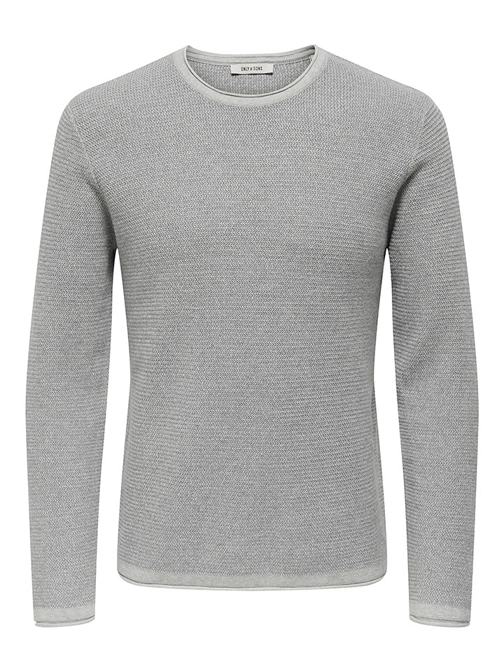 ONLY & SONS Sweter "Eric" w kolorze jasnoszarym rozmiar: S