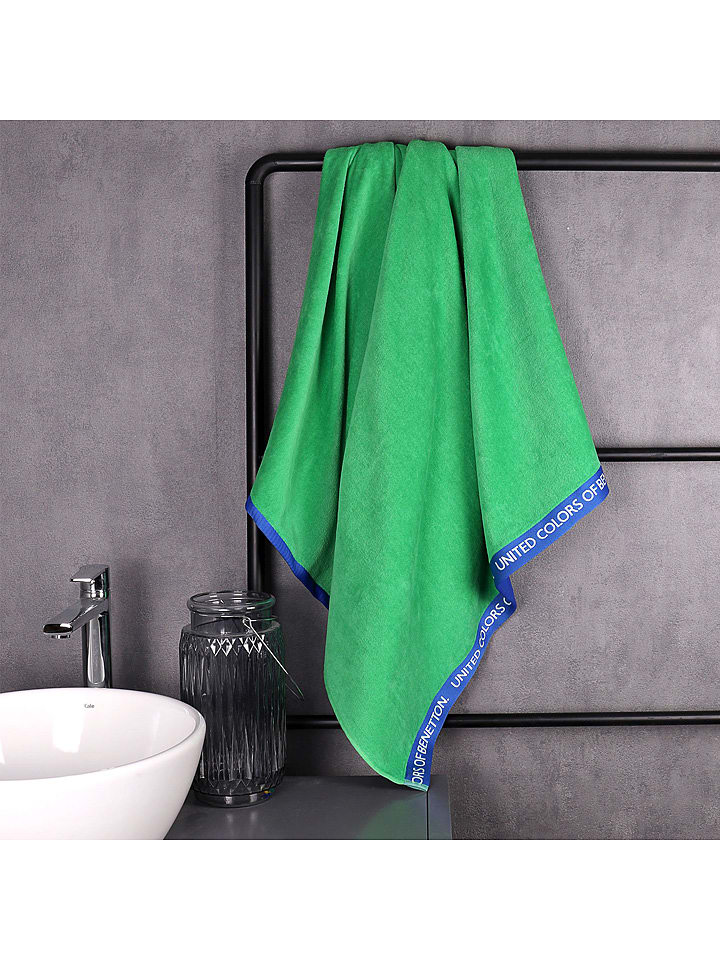 Benetton Ręcznik plażowy w kolorze zielonym rozmiar: 90x160 cm