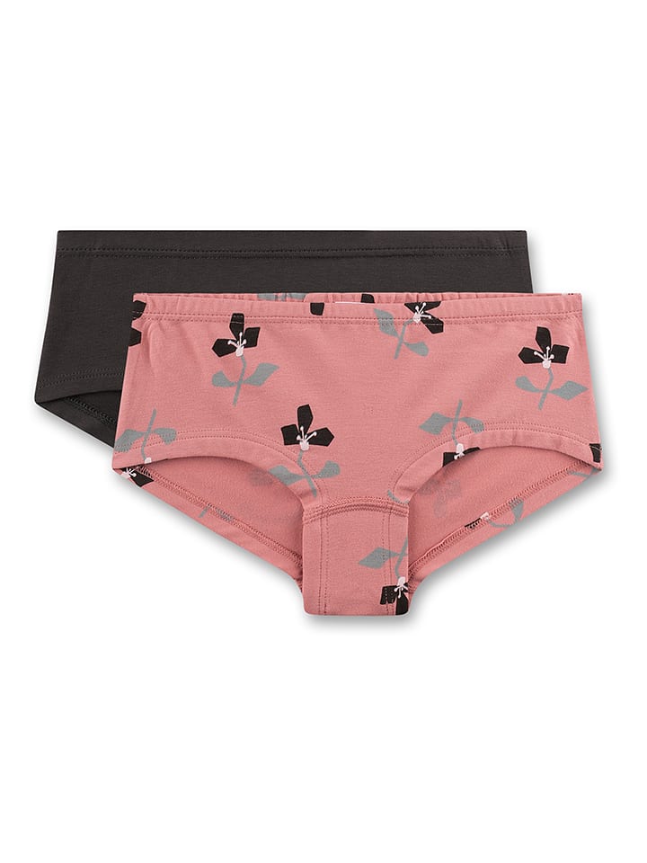 Sanetta Pełne majtki (2 pary) w kolorze antracytowo-jasnoróżowym rozmiar: 176