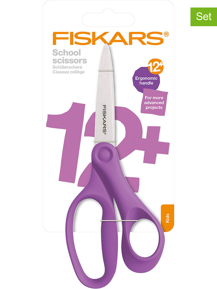 Fiskars Nożyczki szkolne w kolorze fioletowym - wys. 18 cm - 12+ rozmiar: onesize