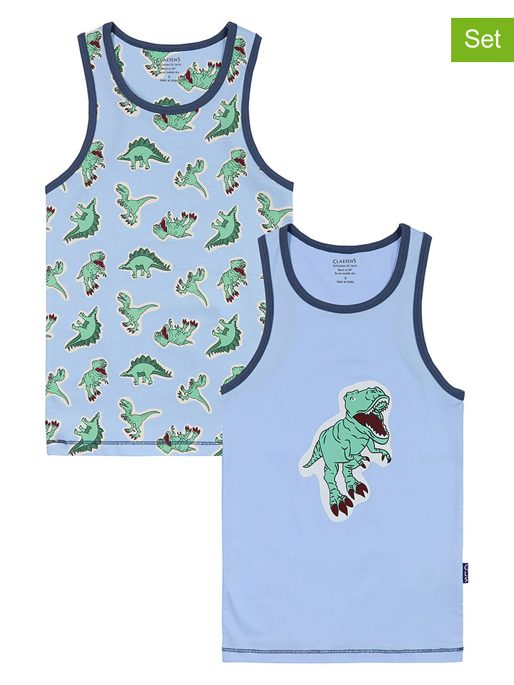 Claesens Podkoszulki (2 szt.) w kolorze niebieskim rozmiar: 164