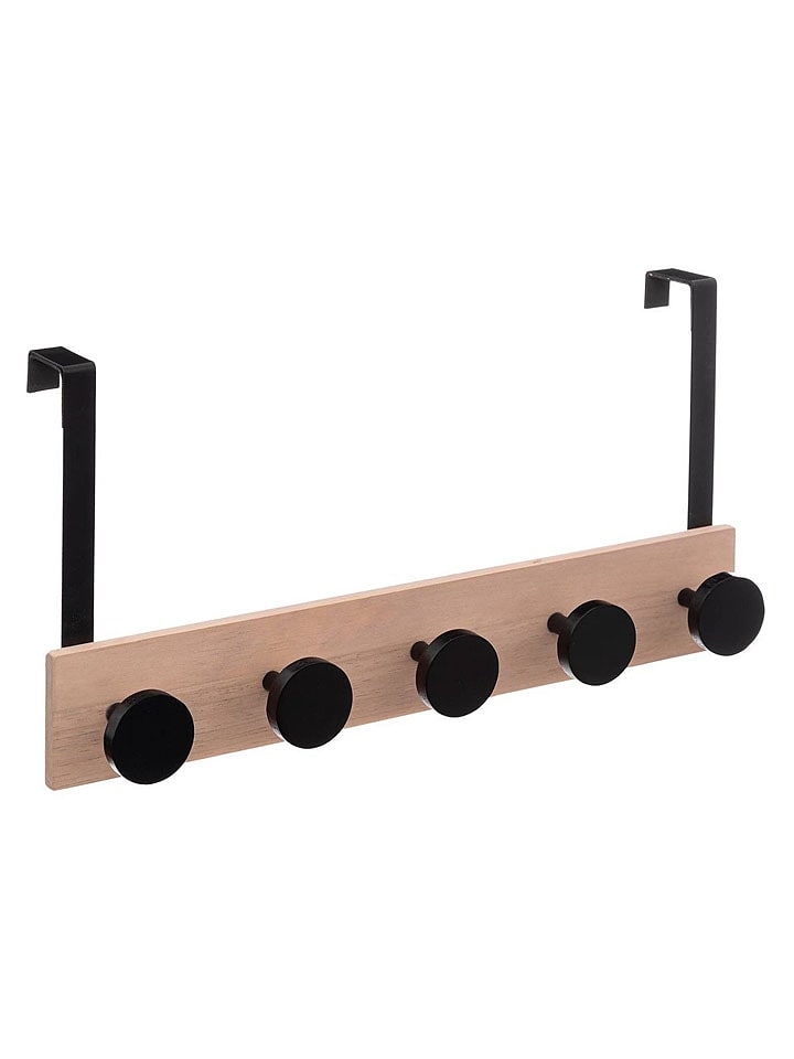 WellHome Wieszak w kolorze czarno-jasnobrązowym - 50 x 24 x 11 cm rozmiar: onesize