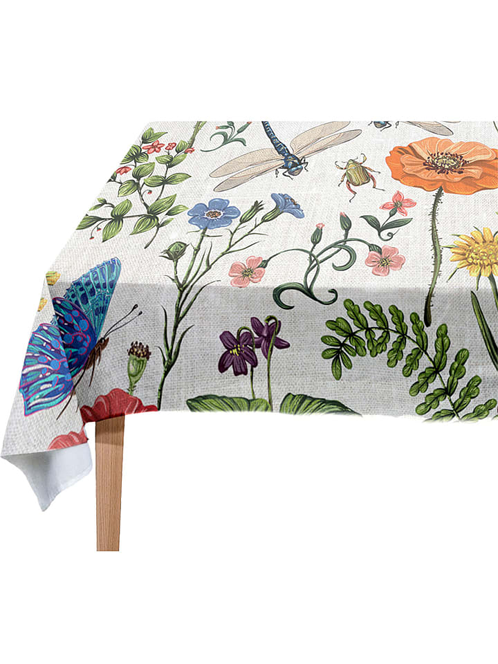 Madre Selva Obrus "Tierra Bella" w kolorze beżowym ze wzorem - 140 x 140 cm rozmiar: onesize