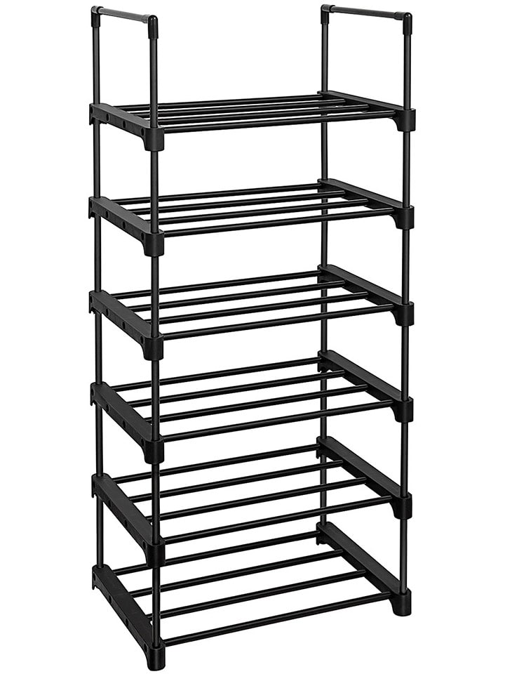 Songmics Regał w kolorze czarnym na buty - 45 x 106 x 30 cm rozmiar: onesize