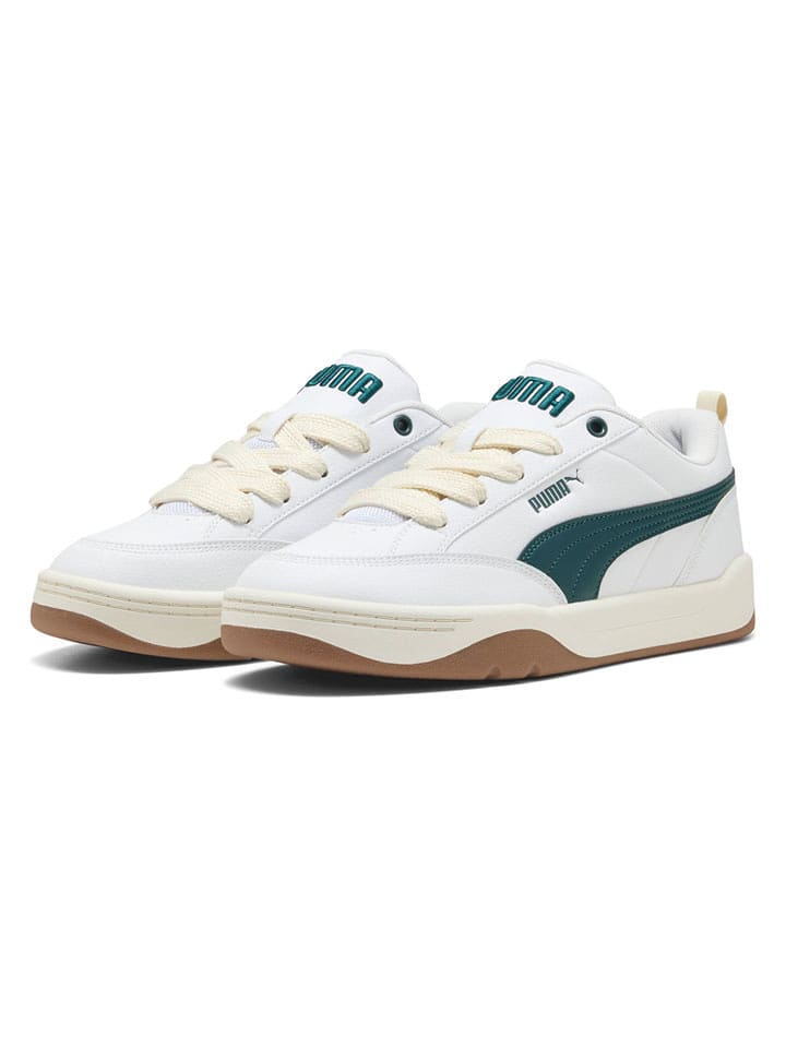 Puma Sneakersy "Park Lifestyle" w kolorze biało-zielonym rozmiar: 42,5