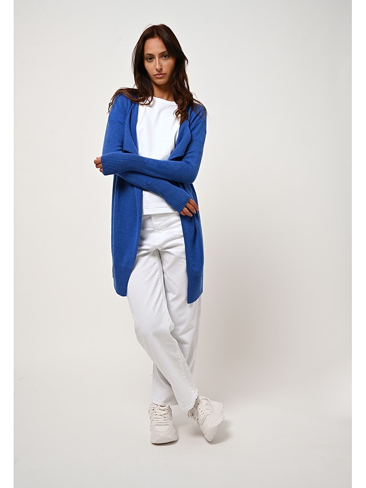 AUTHENTIC CASHMERE Kaszmirowy kardigan "Chésery" w kolorze niebieskim rozmiar: M