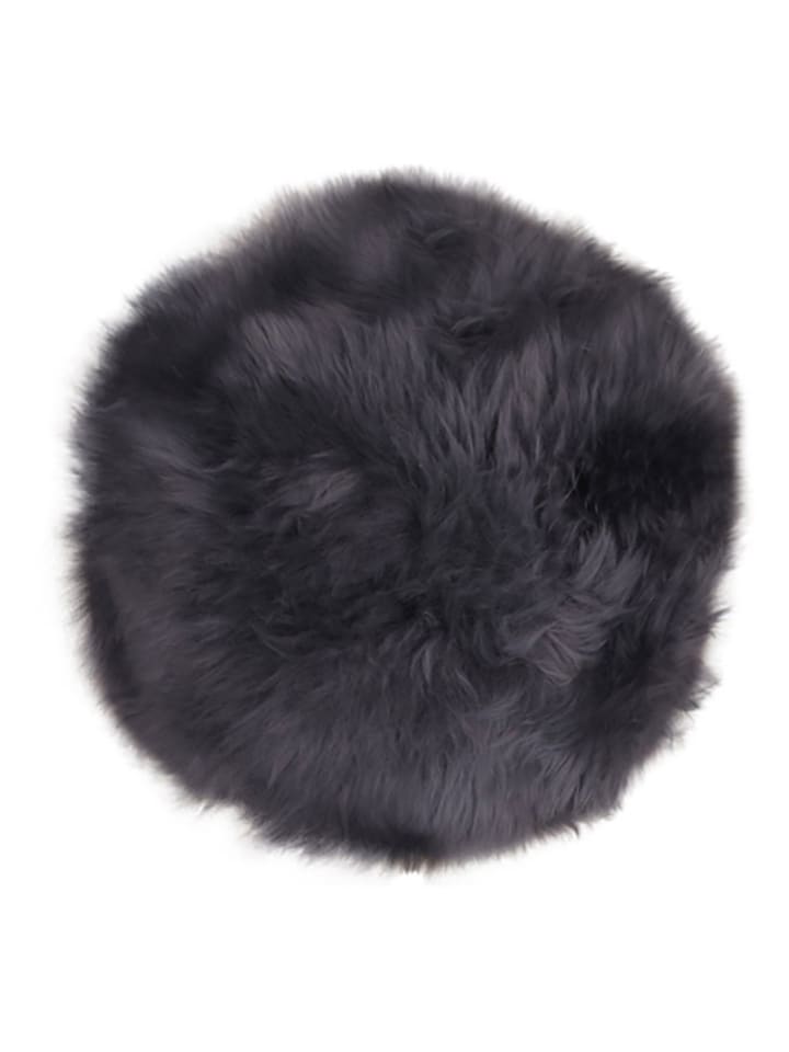 House Nordic Skórzana poduszka w kolorze antracytowym - Ø 35 cm rozmiar: onesize