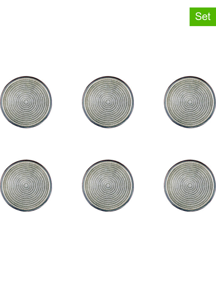 Björn Talerze (6 szt.) "Zen" w kolorze szarym - Ø 17 cm rozmiar: onesize