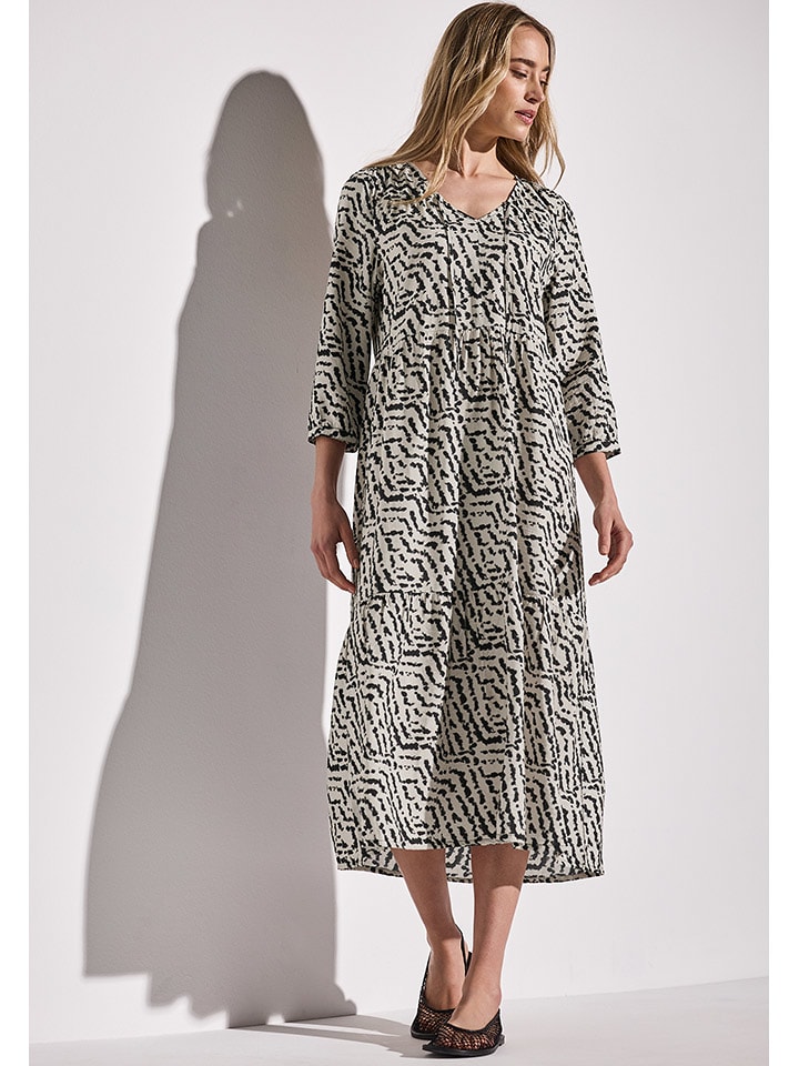 Street One Sukienka w kolorze beżowo-czarnym rozmiar: 34