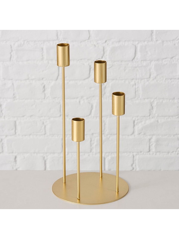 Boltze Świecznik "Junto" w kolorze złotym - wys. 29 cm rozmiar: onesize