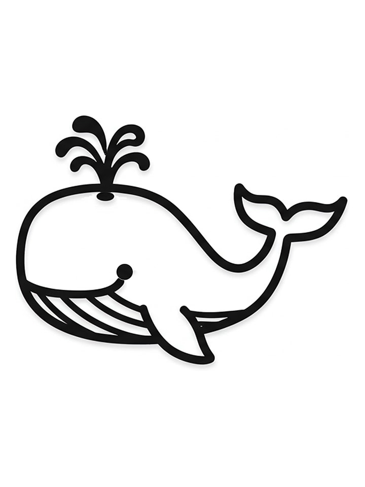 Woody Kids Dekoracja ścienna w kolorze czarnym - 33 x 25 cm rozmiar: onesize